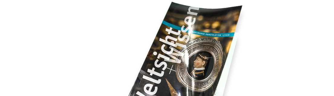 Cover des Dresdener Kunstblattes »Weltsicht + Wissen«