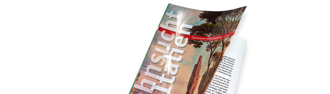 Cover des Dresdener Kunstblattes »Sehnsucht Italien«